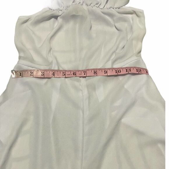 Show Me Your Mumu Sheer Flowy Jumpsuit Pants One Piece Off Shoulder White XXS - Picture 11 of 16